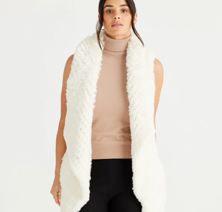 Fur vest white best sale